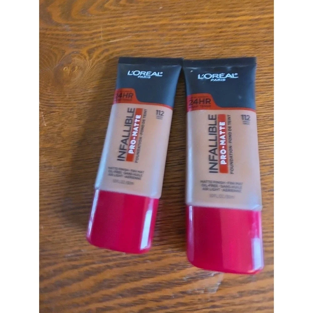 Lot of 2 L'Oréal Infallible‎ Pro-Matte 24 Hr Foundation 109 CLASSIC TAN NEW
